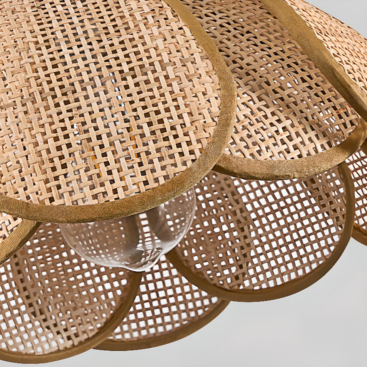 2-Light Rustic Petal Wood LED Island Light Fixture Image - 6