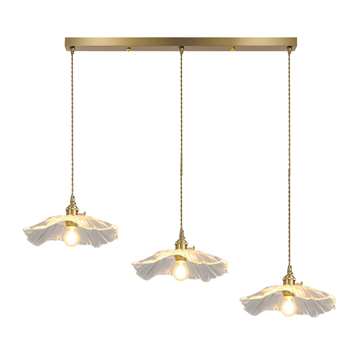 3-Light Elegant Floral Adjustable Island Light Fixture Image - 5