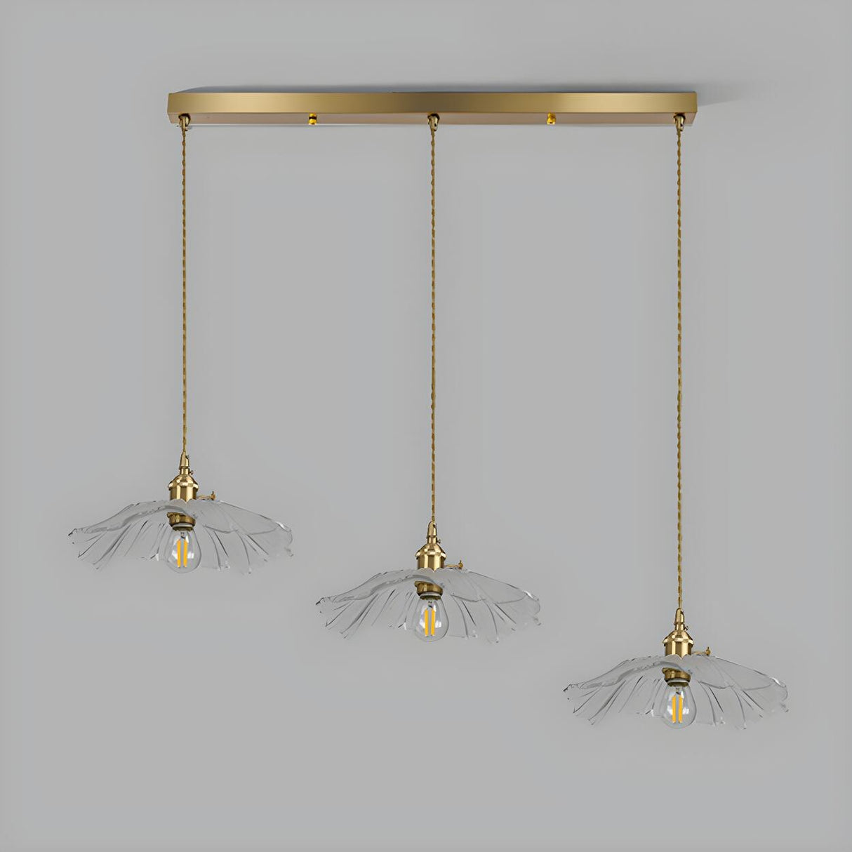 3-Light Elegant Floral Adjustable Island Light Fixture Image - 7