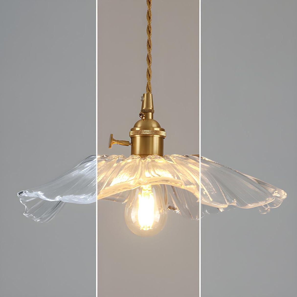 3-Light Elegant Floral Adjustable Island Light Fixture Image - 9