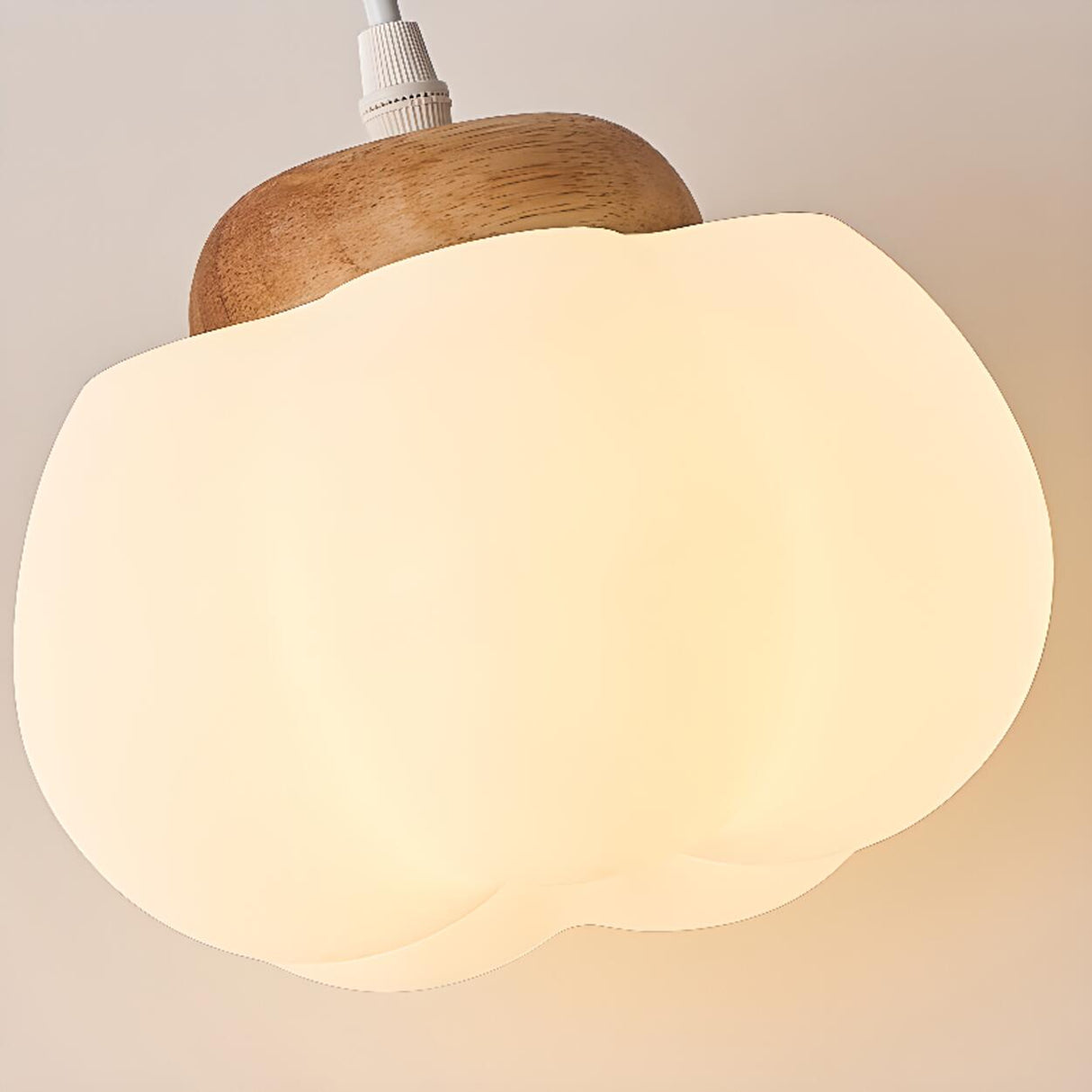3-Light Modern Pumpkin Wood Island Light Fixtures Image - 6