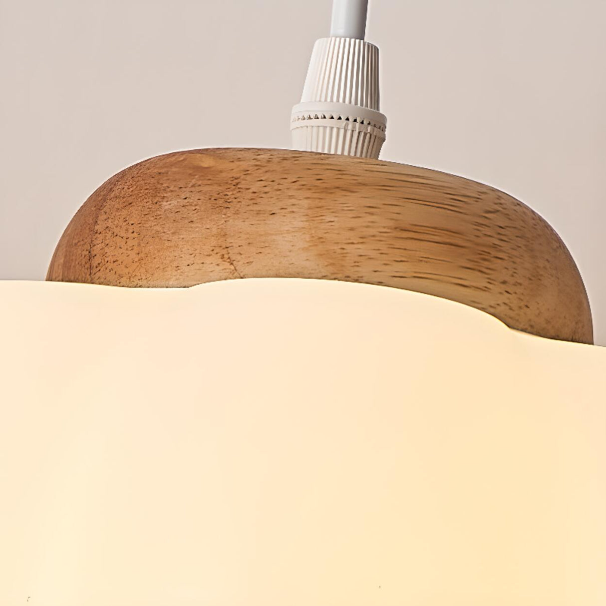 3-Light Modern Pumpkin Wood Island Light Fixtures Image - 7