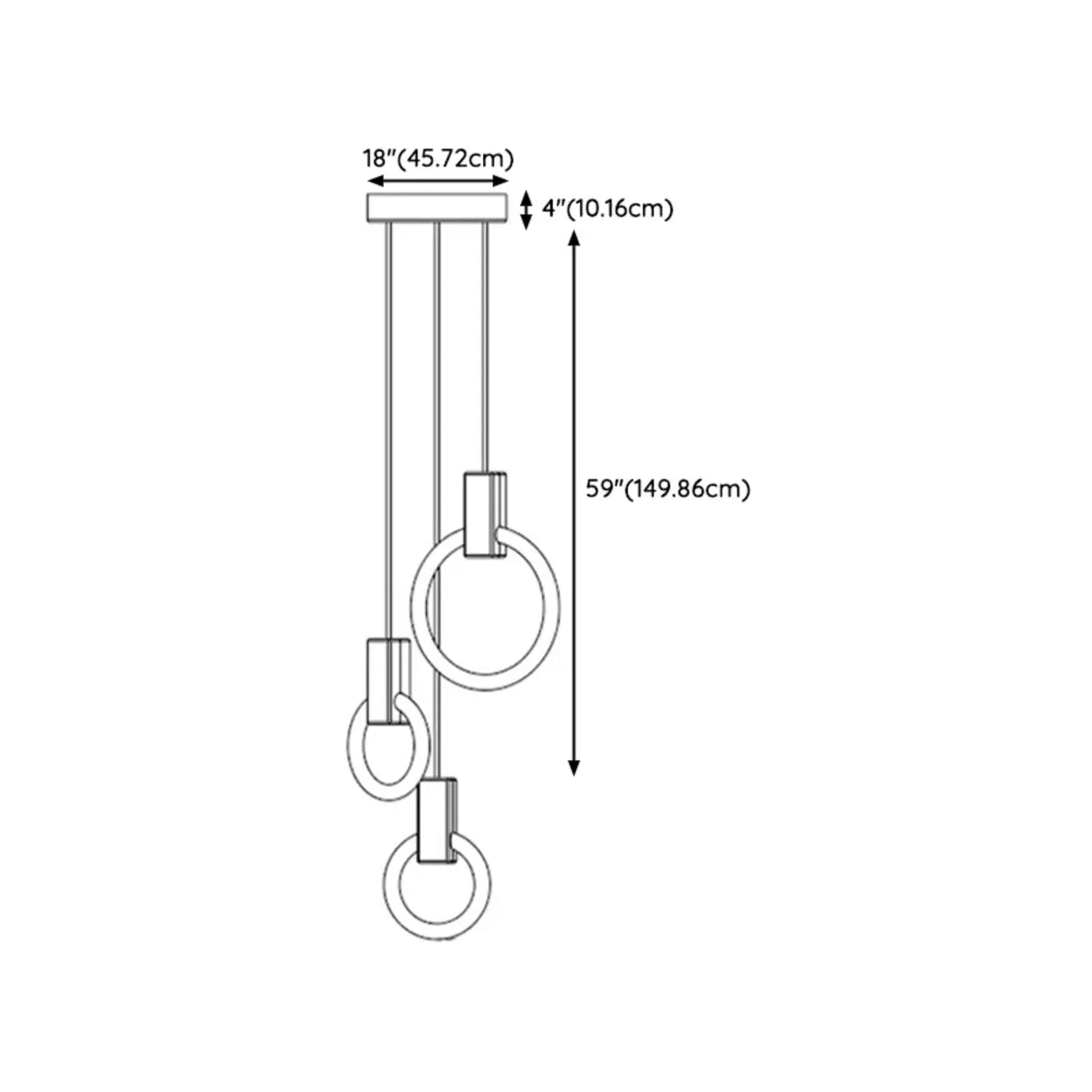 3-Light Modern Ring Adjustable Wooden Island Light