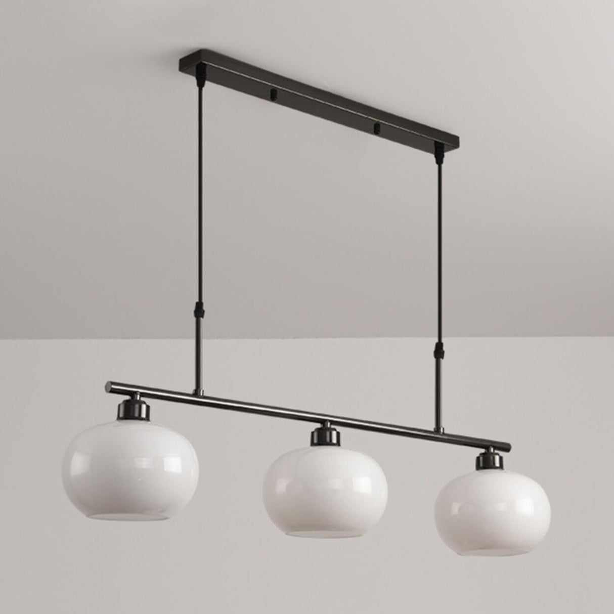 3-Light Modern Round Gold Frame Island Pendant Light Image - 10