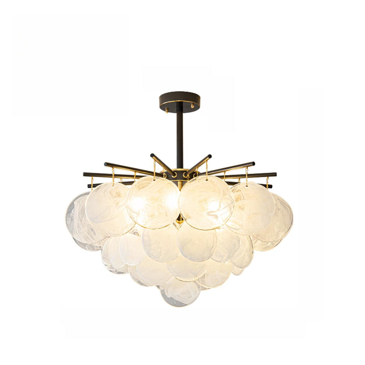 3 Tiers Round Clear Glass Shades Pendant Light Image - 11