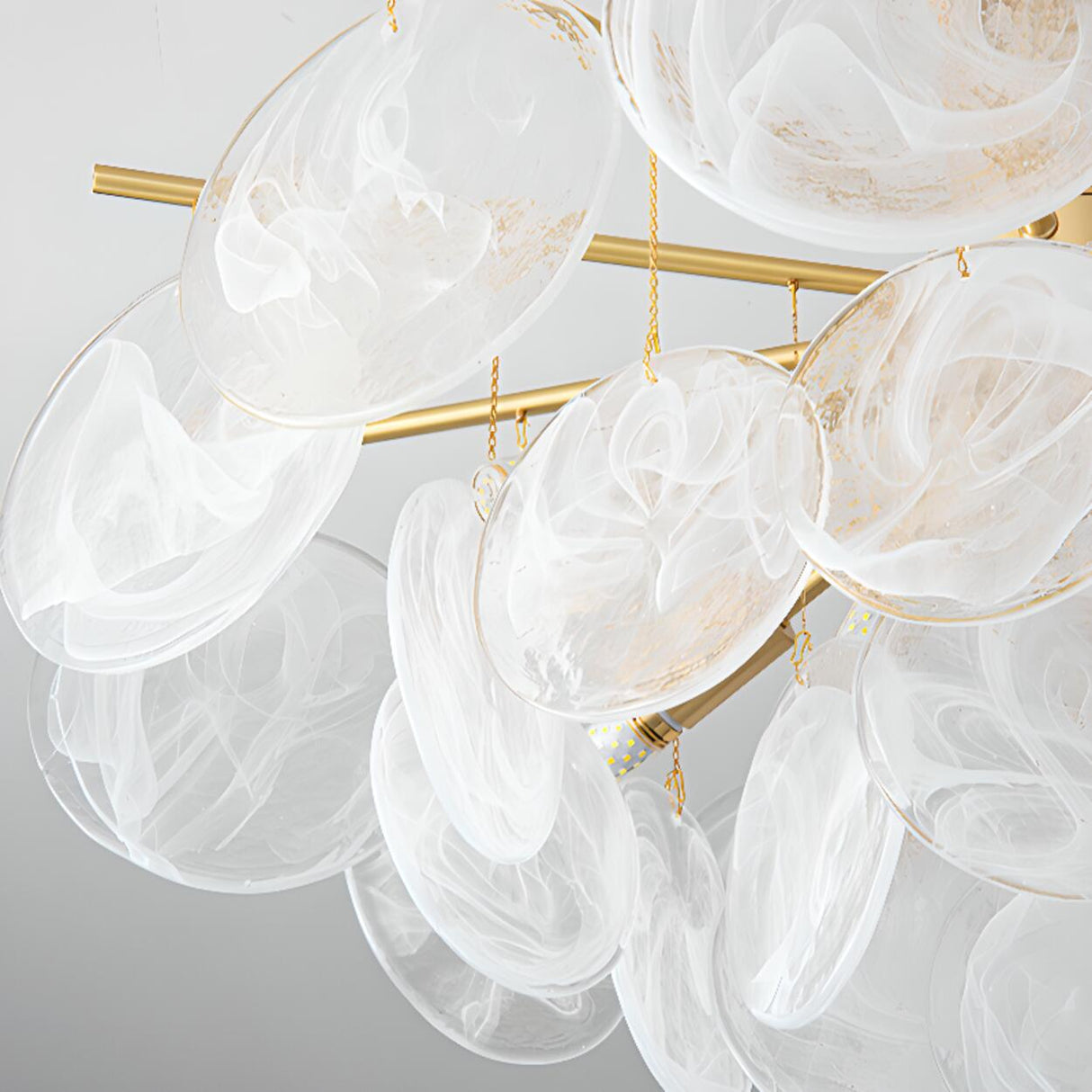 3 Tiers Round Clear Glass Shades Pendant Light Image - 13