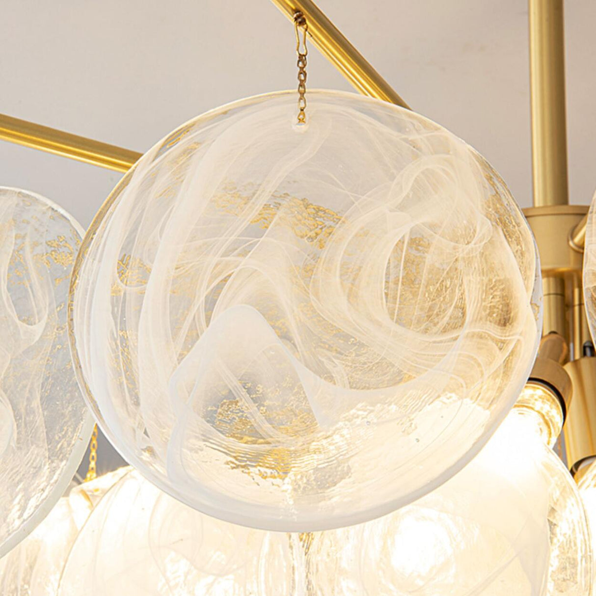 3 Tiers Round Clear Glass Shades Pendant Light Image - 14