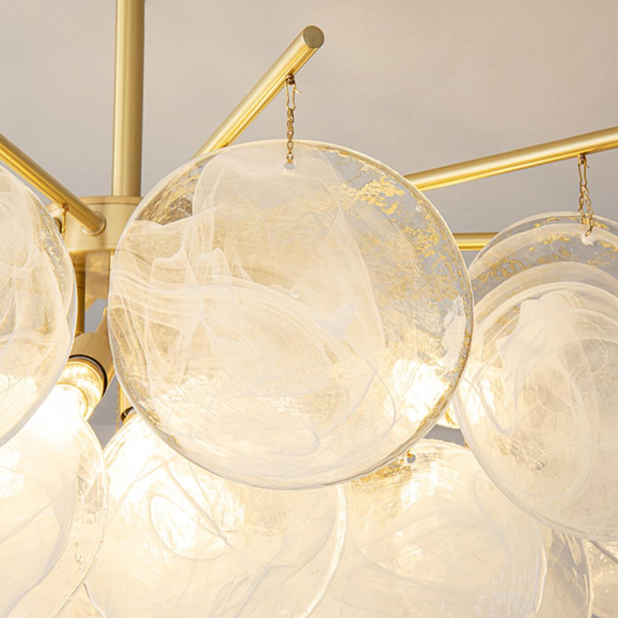 3 Tiers Round Clear Glass Shades Pendant Light Image - 16