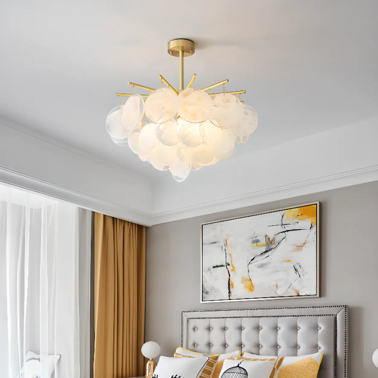 3 Tiers Round Clear Glass Shades Pendant Light Image - 6