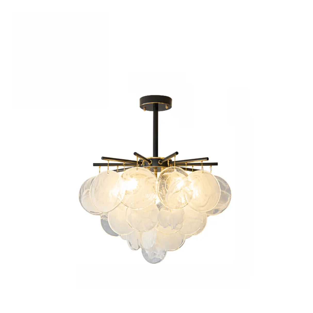 3 Tiers Round Clear Glass Shades Pendant Light Image - 8