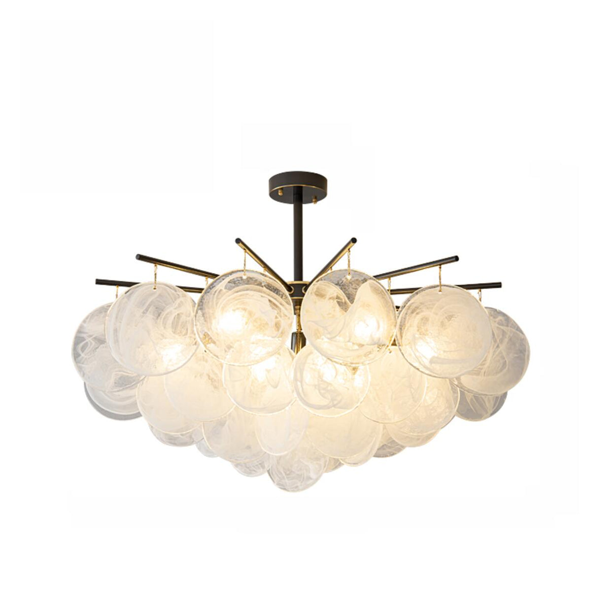 3 Tiers Round Clear Glass Shades Pendant Light Image - 9