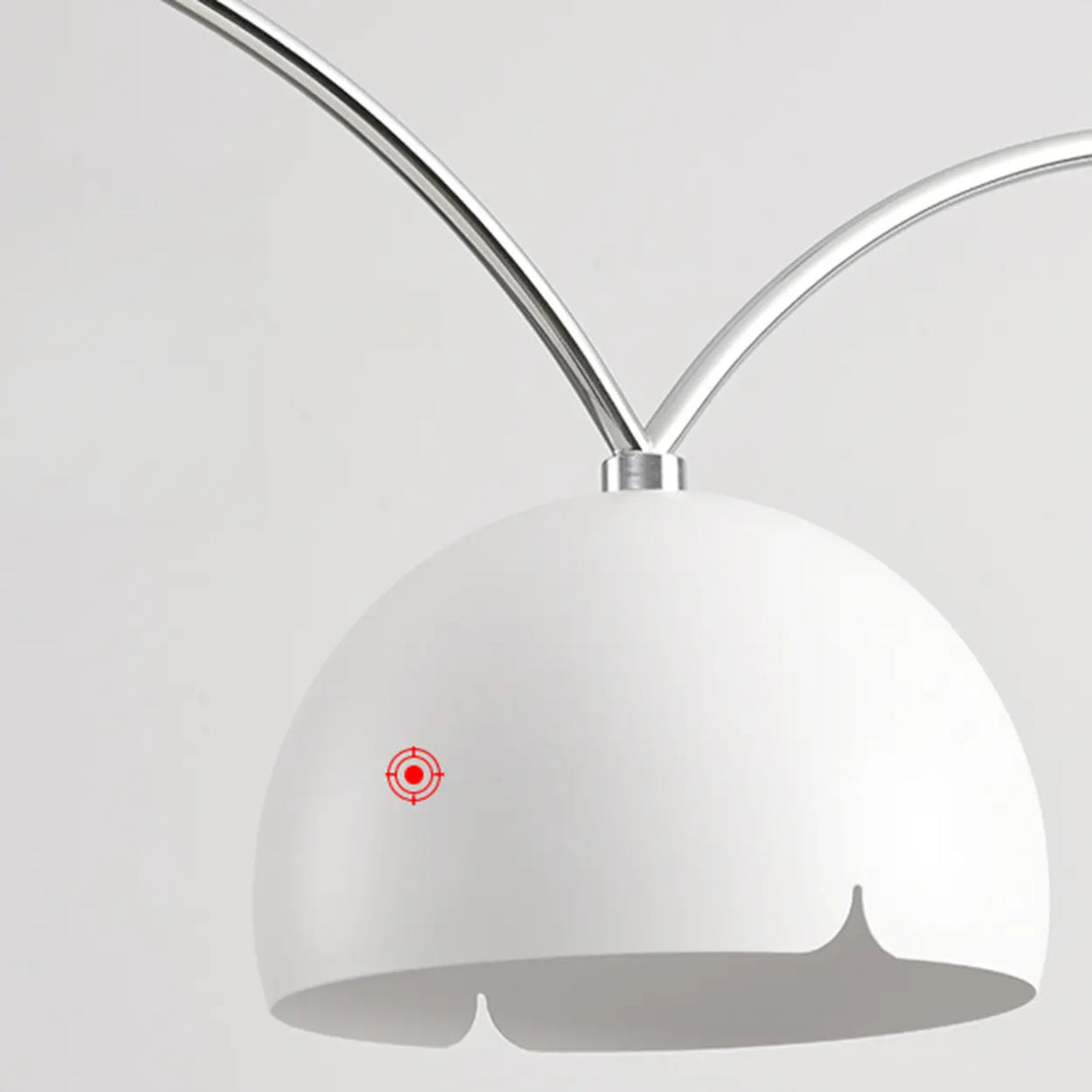 4-Light Arched and Dome White Island Pendant Light Image - 11