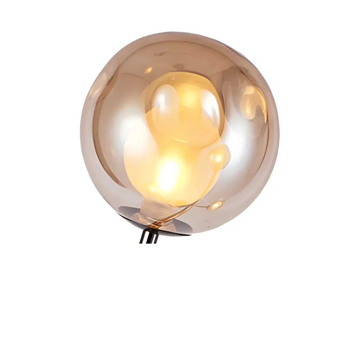 4-Light Modern Glod Tree Glass Globe LED Floor Lamp Image - 12