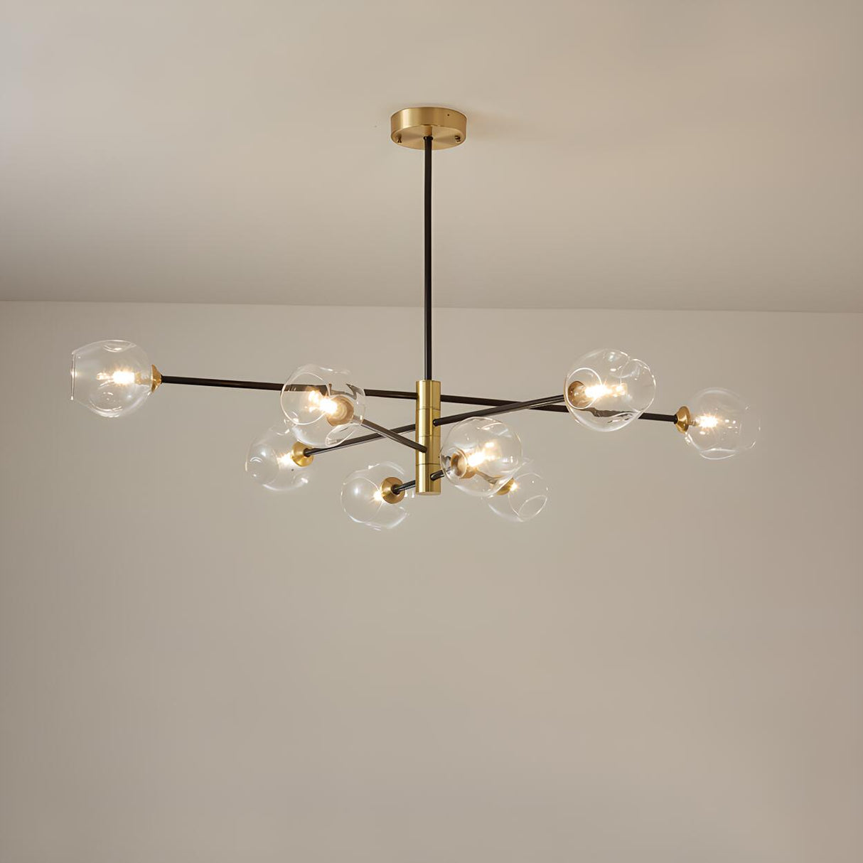 4 Tiers Modern Multi-Arm Ball Glass Chandelier Image - 4