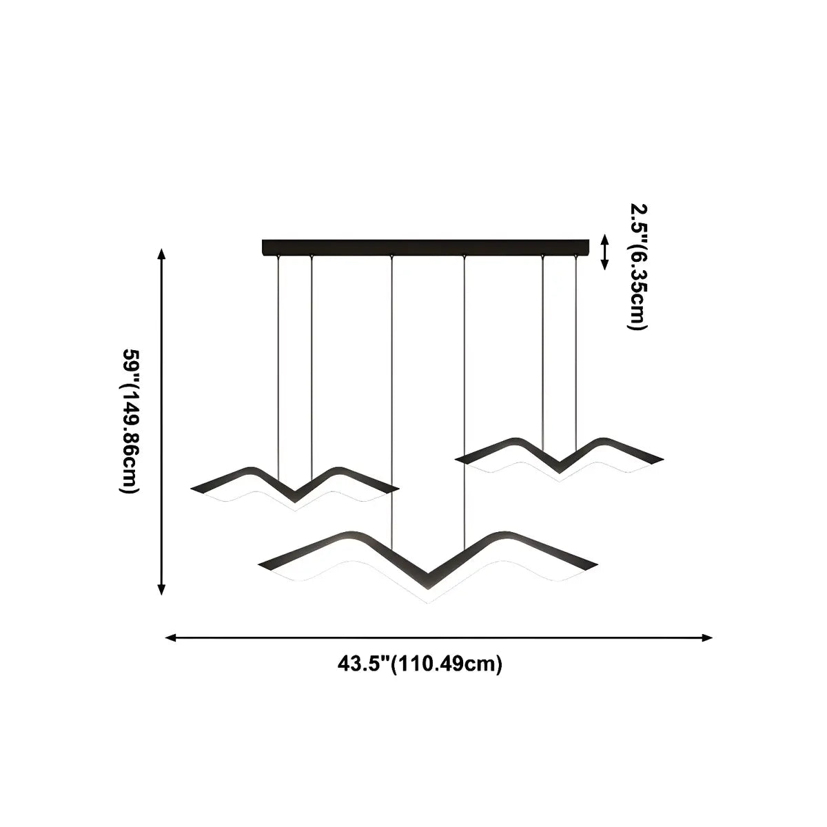 5-Light Nordic Seagull LED Large Island Ceiling Light