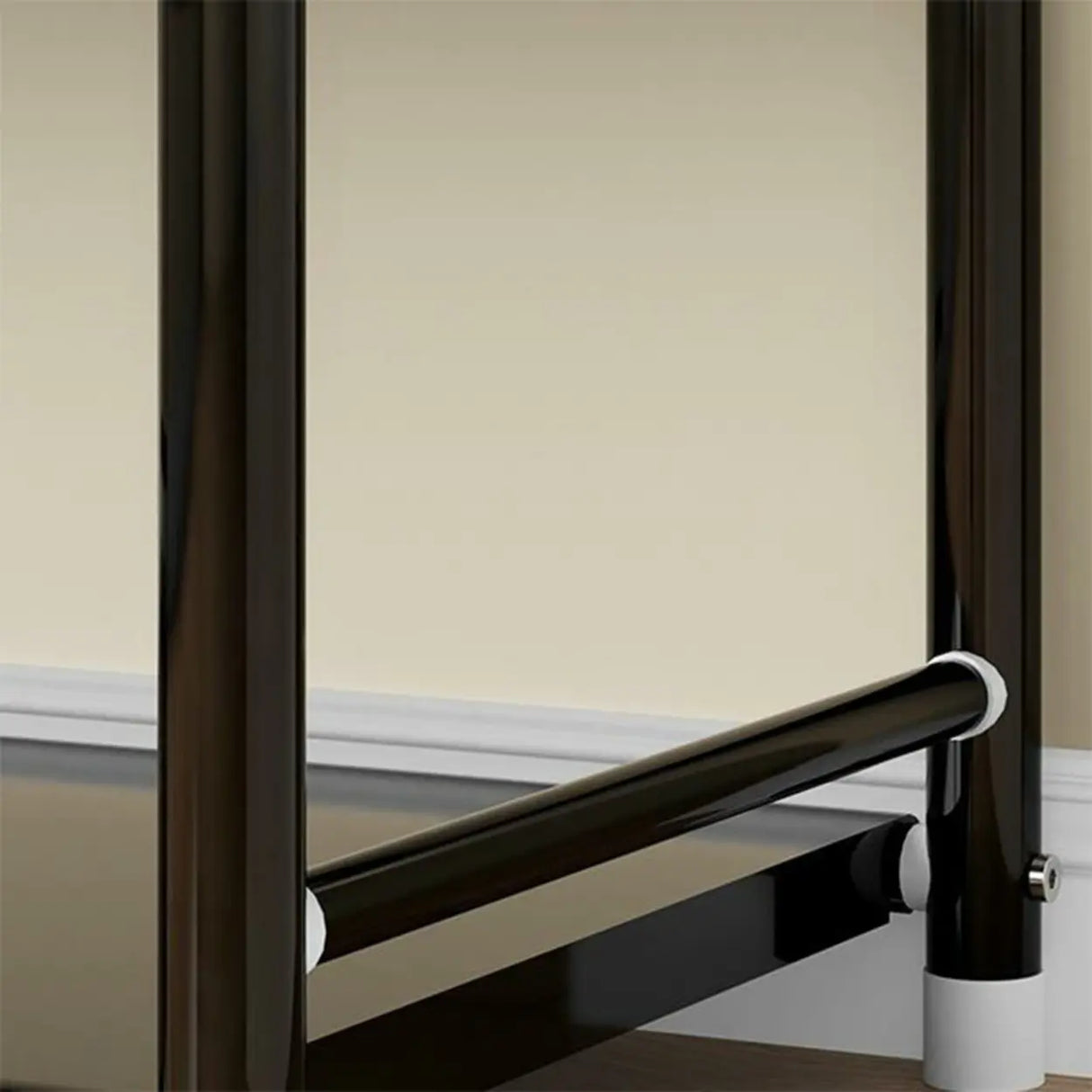 5-Tier Adjustable Shelves Metal Floor Black Large Shoe Rack Image - 13