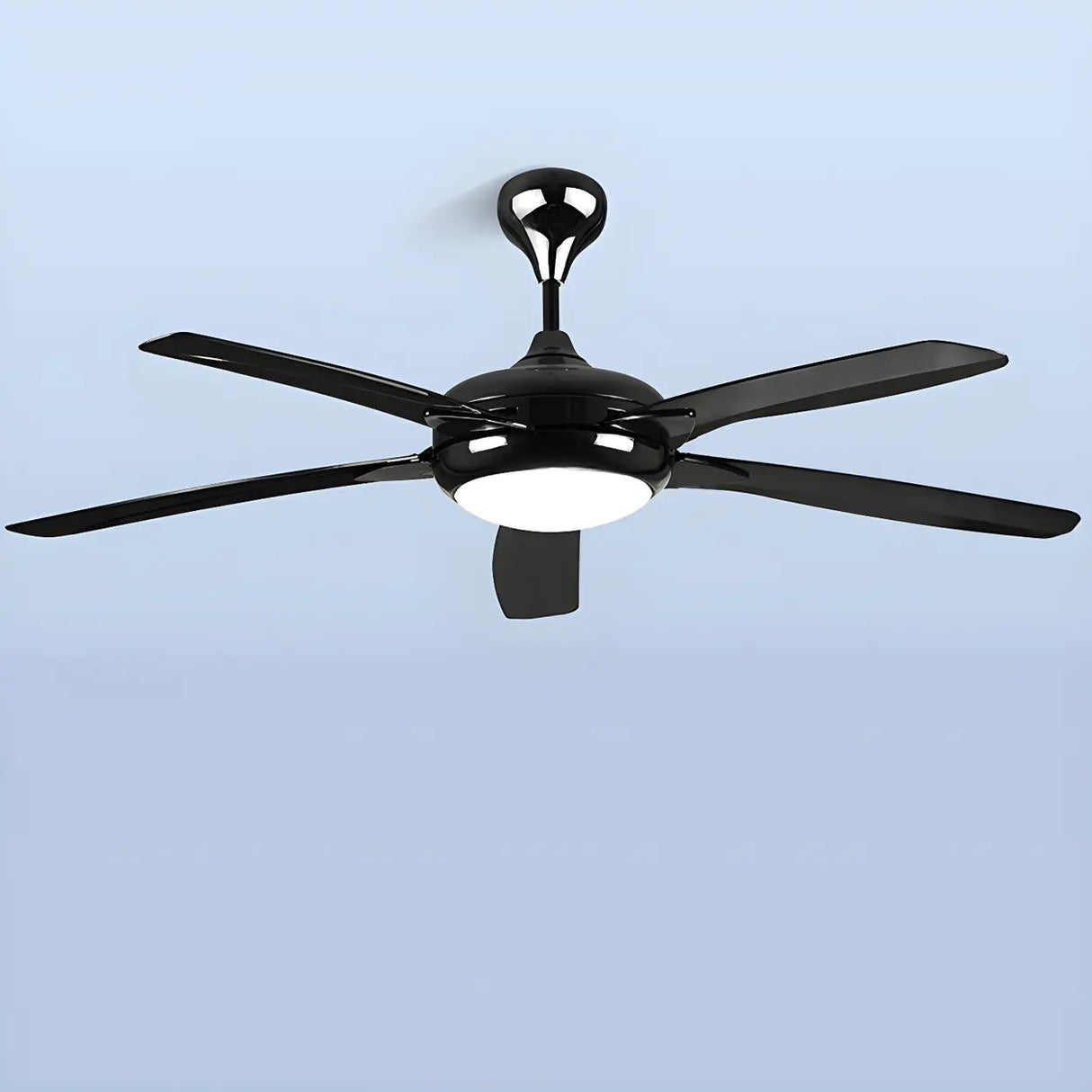 57 Inch Modern Living Room Metal Ceiling Fan with Light Image - 4