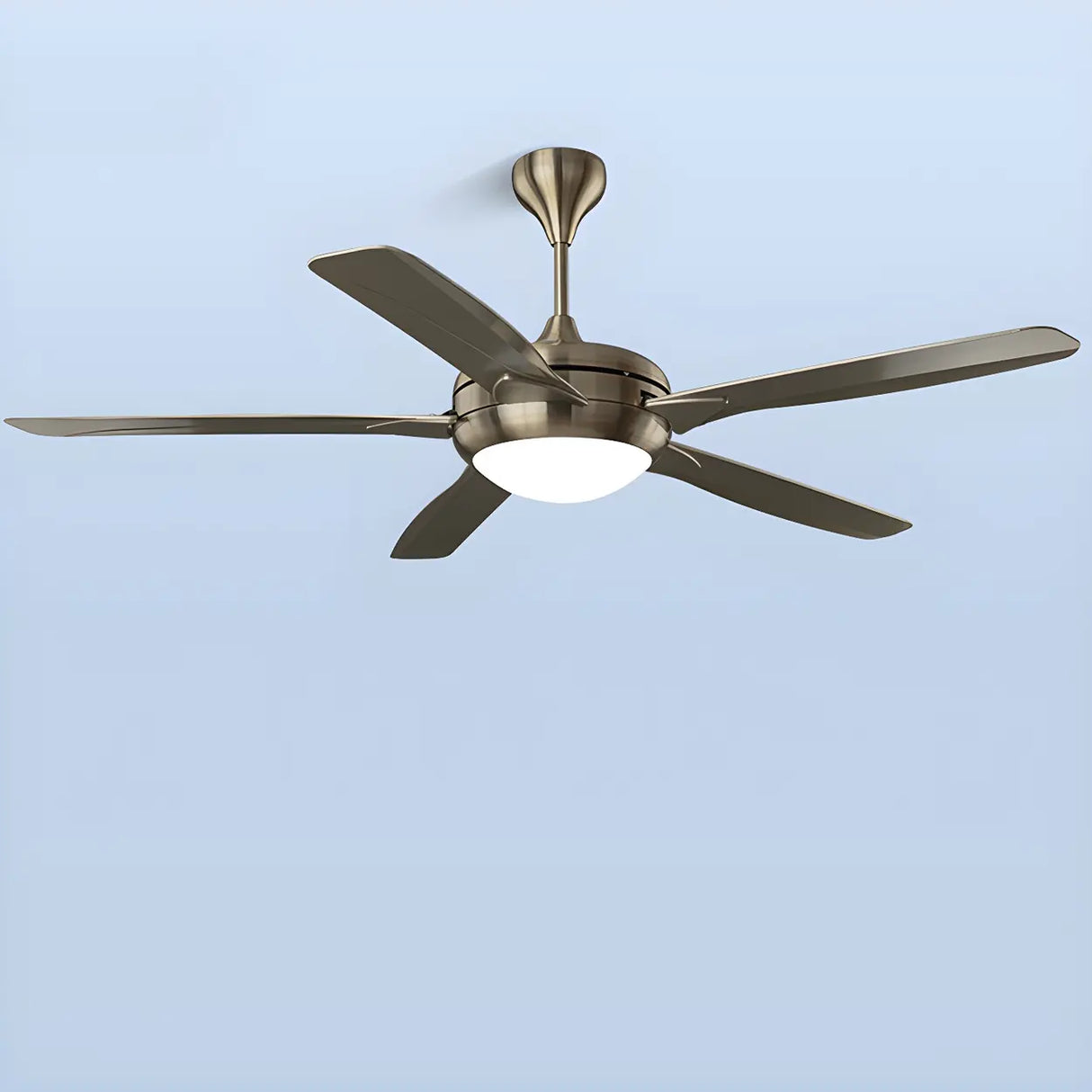 57 Inch Modern Living Room Metal Ceiling Fan with Light Image - 5