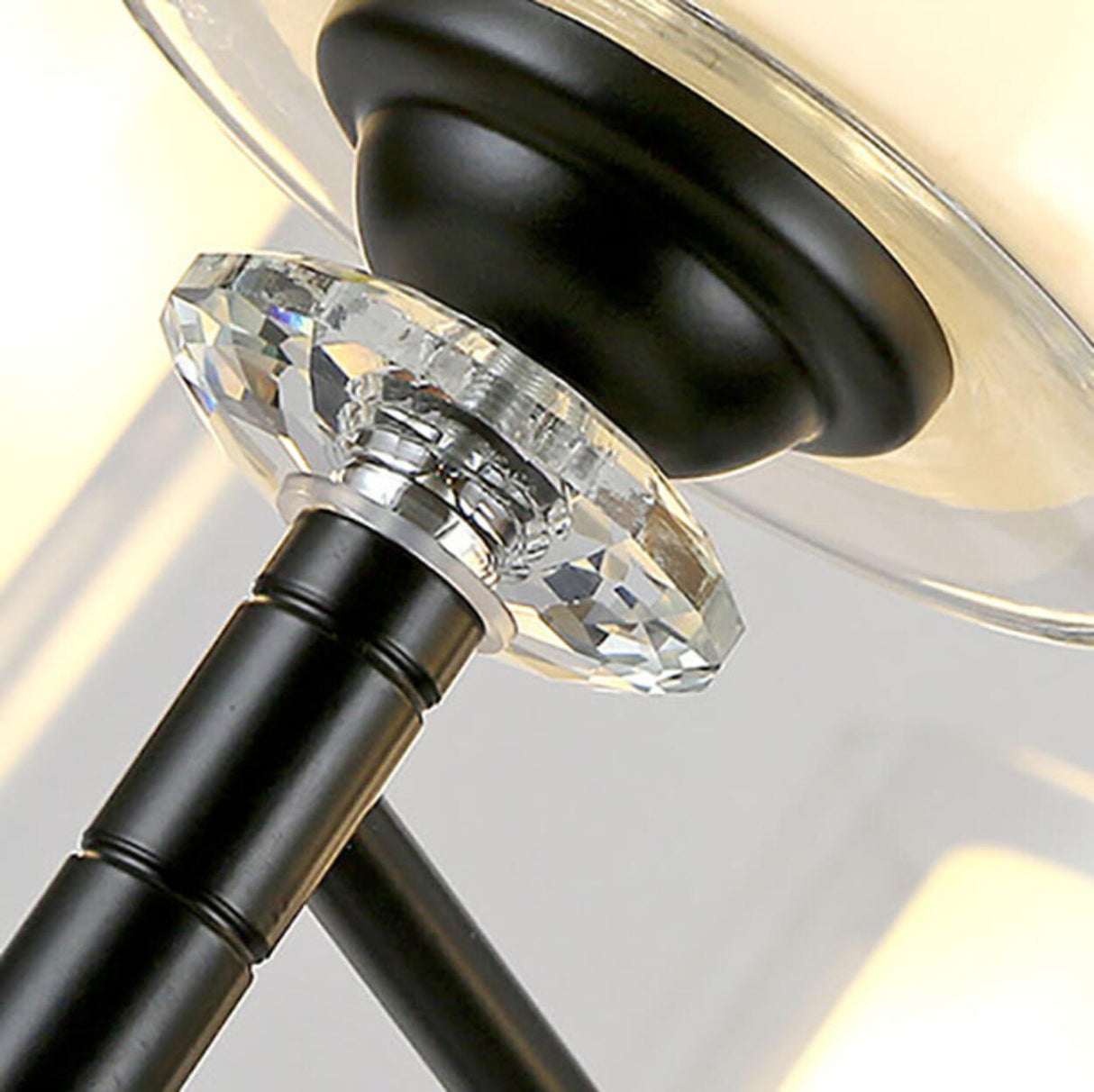 8-Light Modern Adjustable Chain Glass Chandelier Image - 11