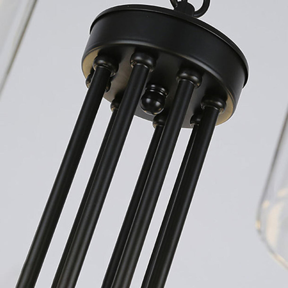 8-Light Modern Adjustable Chain Glass Chandelier Image - 14