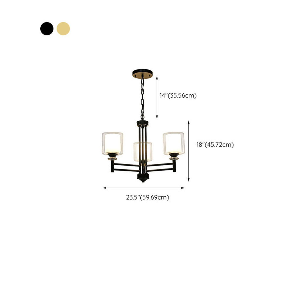 8-Light Modern Adjustable Chain Glass Chandelier