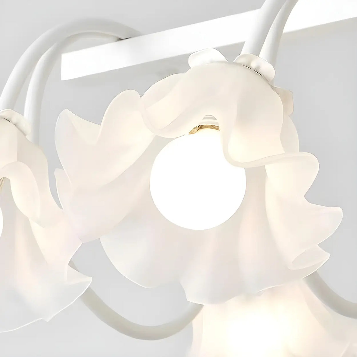 8-Light Modern Green Floral Island Chandelier Light Image - 13