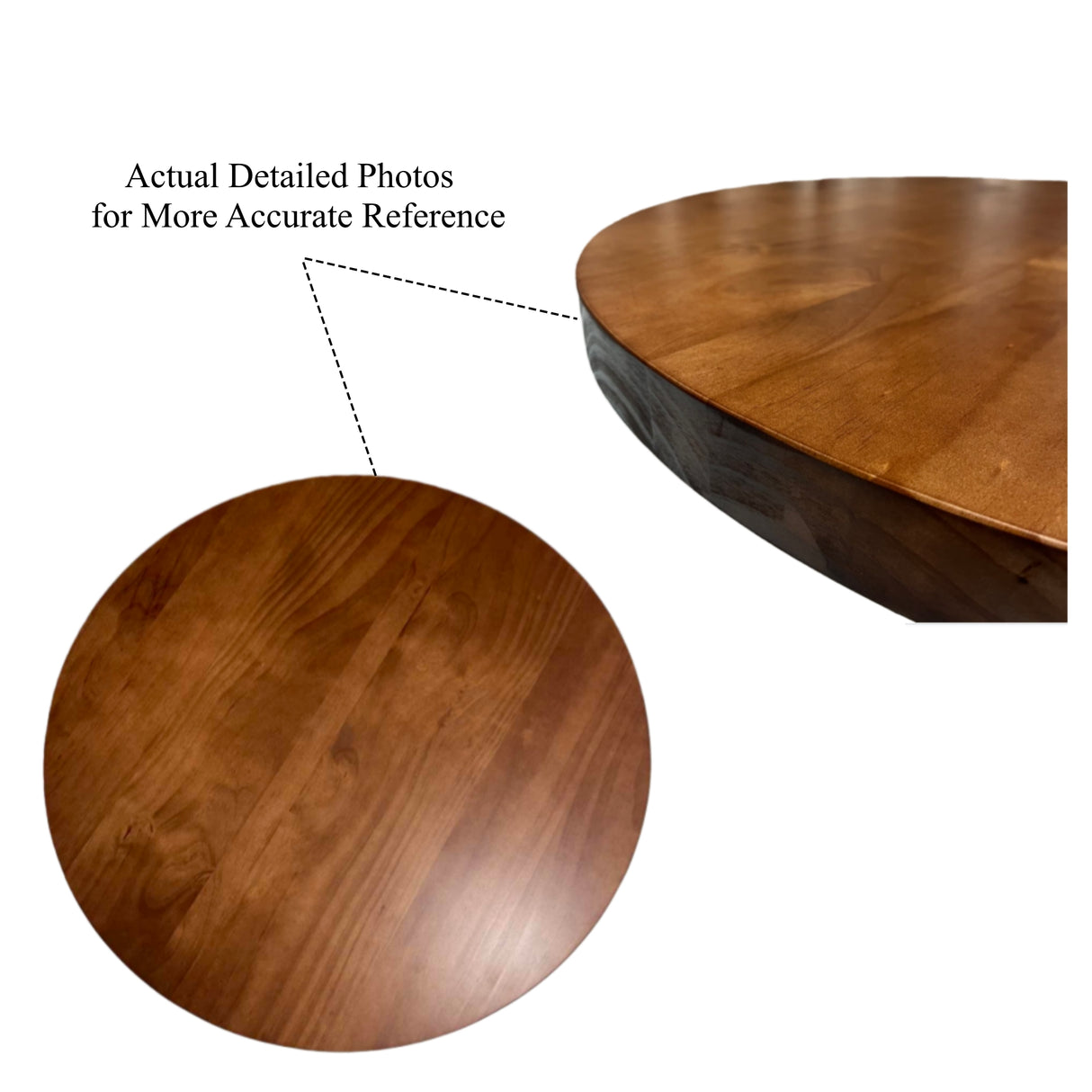 Brown Wooden Round Coffee Table with Three Legs Image - 14