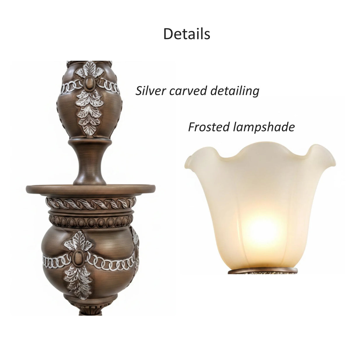 Elegant Antique Bronze 8-Light Vintage Ceiling Chandelier Image - 22