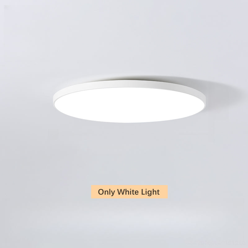 Minimalist White Round LED Flush Mount Ceiling Light