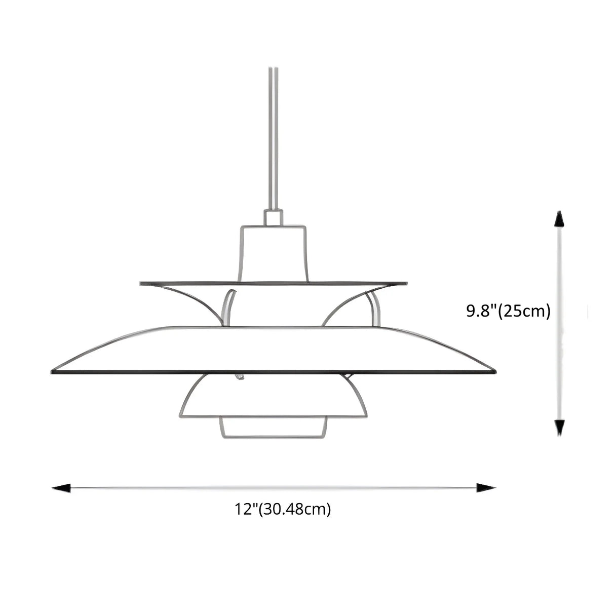 Modern Flying Saucer Layered Living Room Pendant Light