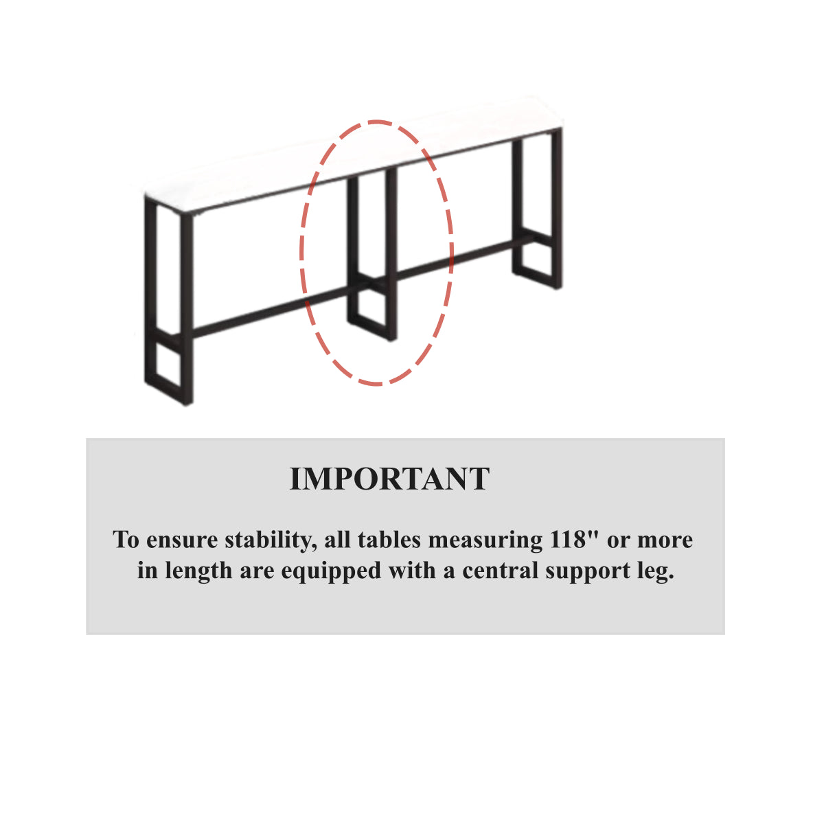Natural Rectangular Wood Large Dining Bar Table With Footrest Image - 28