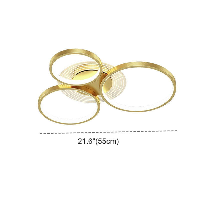 Stylish Golden Square LED Flush Mount Ceiling Light