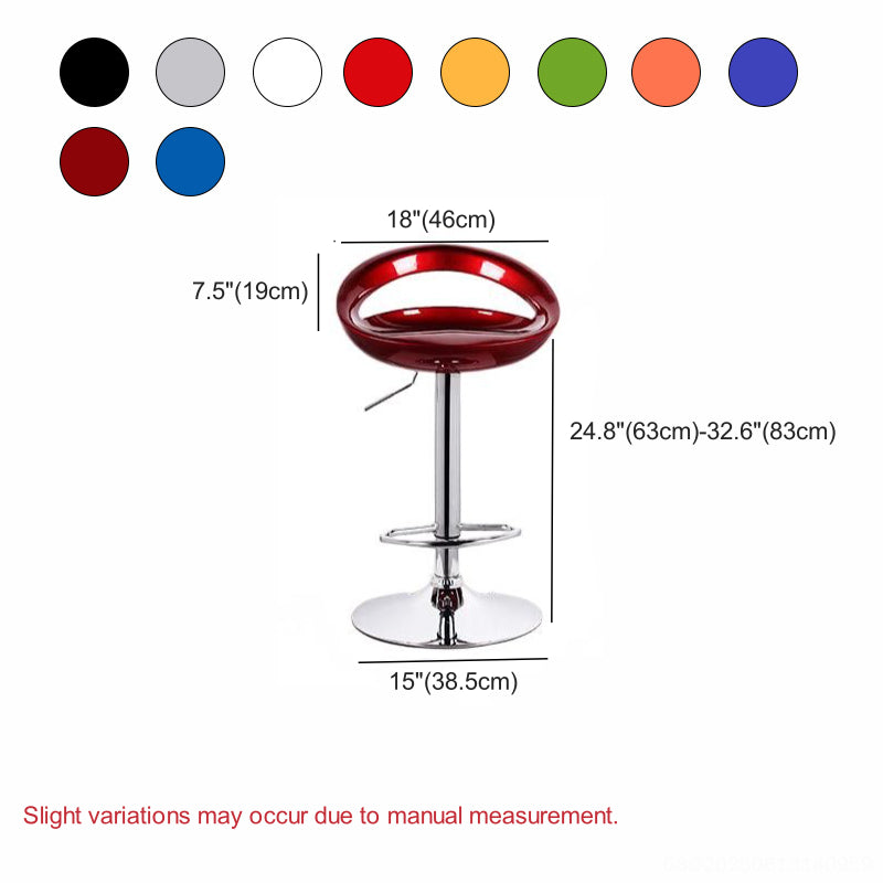 Swivel Adjustable Height Bucket Low Back Bar Stool