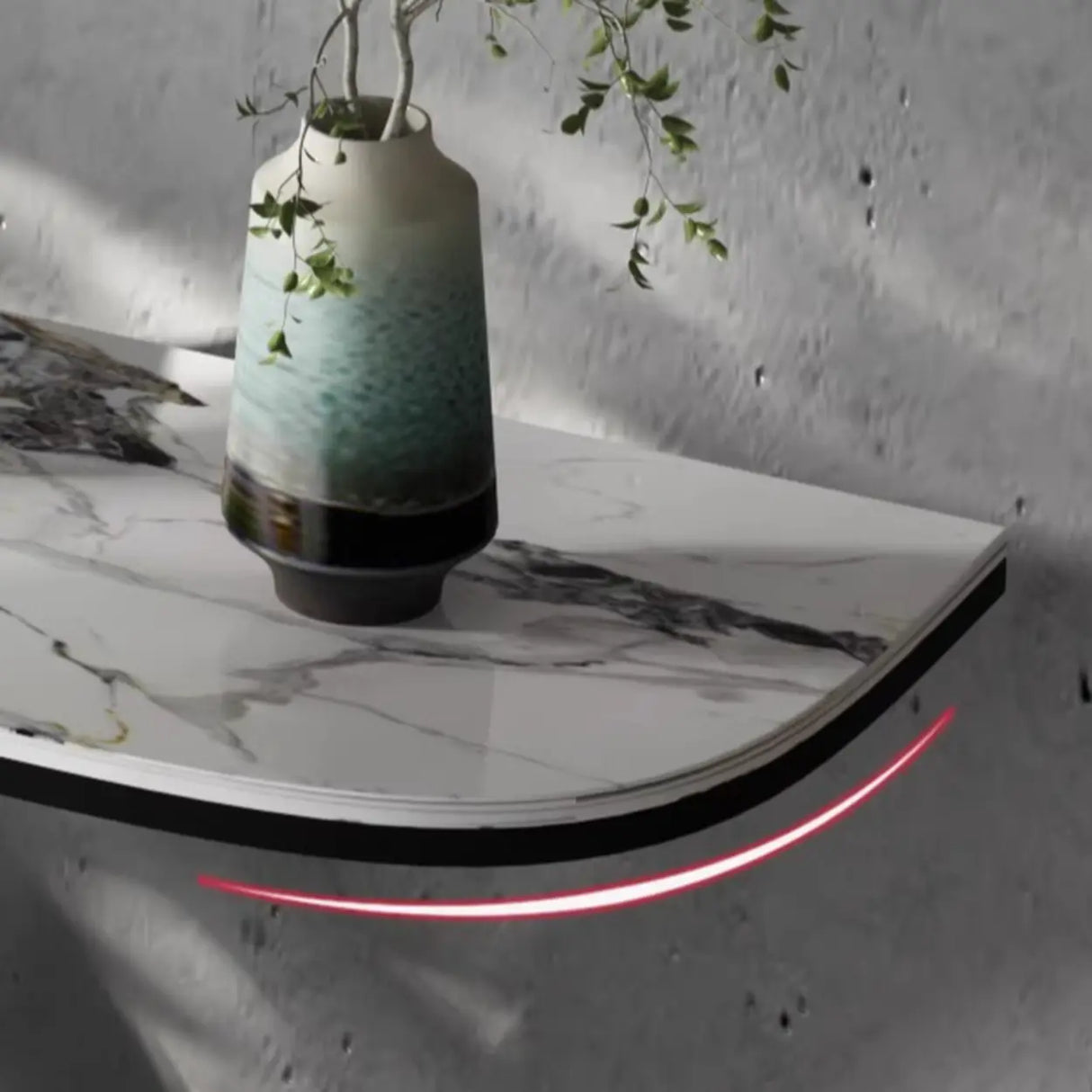 Abstract Base Metal Stone Gray Standard Console Table Image - 6