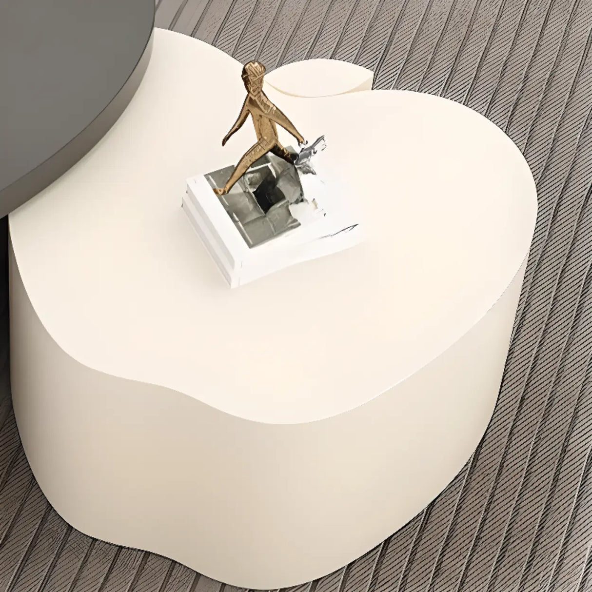 Abstract Nested Apple-Shaped Fiberglass Coffee Table Image - 8