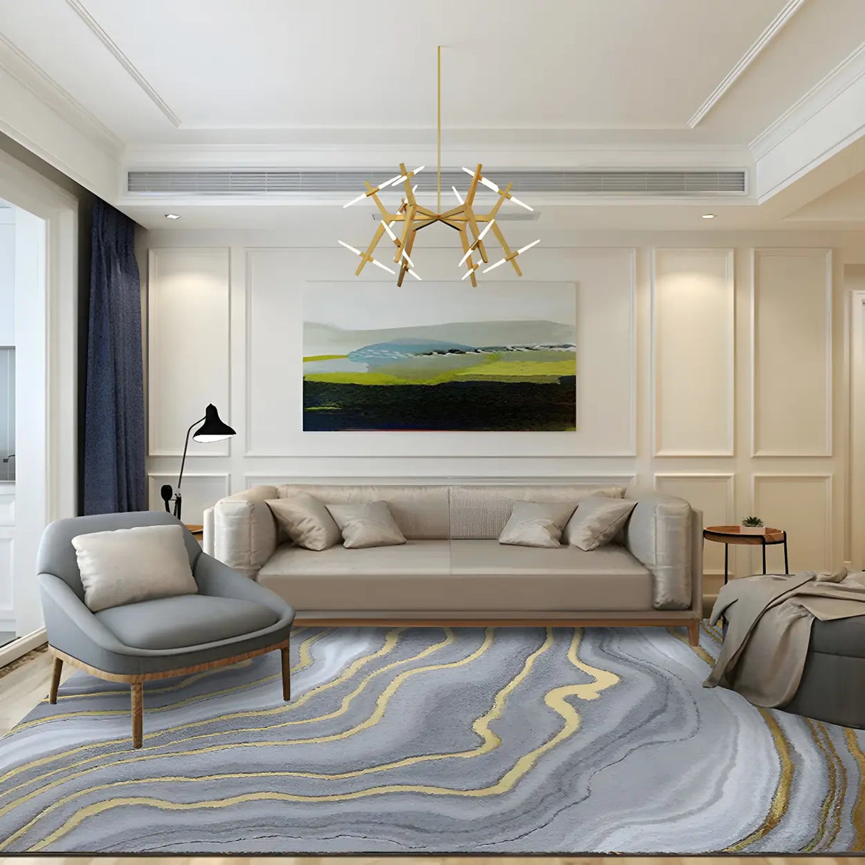 Abstract Pattern Polyester Rectangle Easy Care Area Rug Image - 19