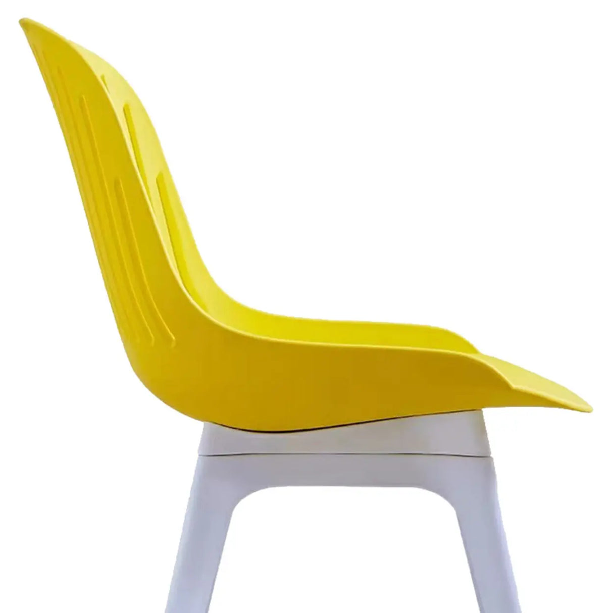 Acrylic Slat Low Back Side Chair Armless Dining Chair Image - 12