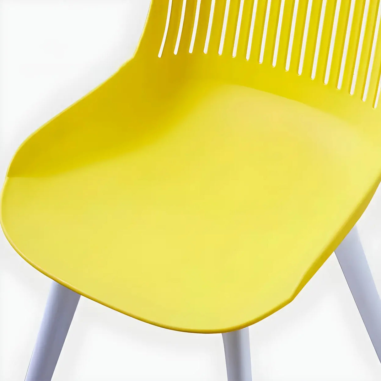 Acrylic Slat Low Back Side Chair Armless Dining Chair Image - 14