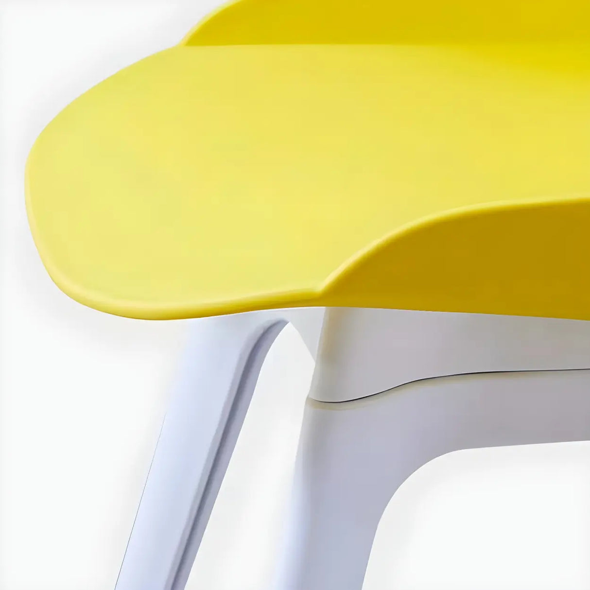 Acrylic Slat Low Back Side Chair Armless Dining Chair Image - 16