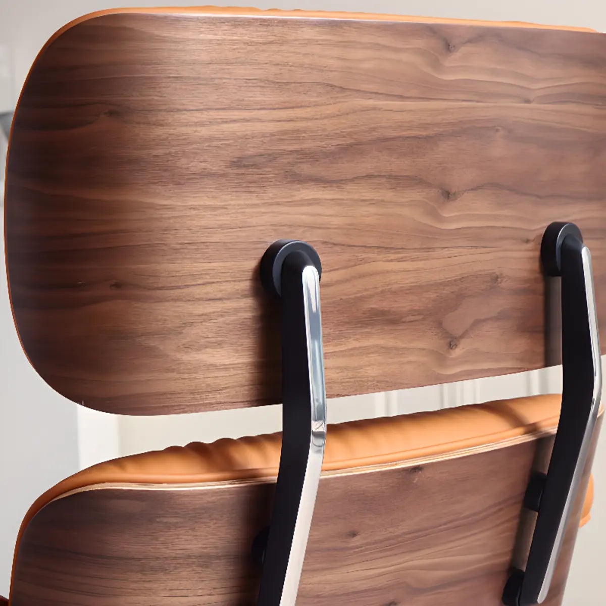 Adjustable Aluminum Frame Leather Office Chair with Headrest Image - 7