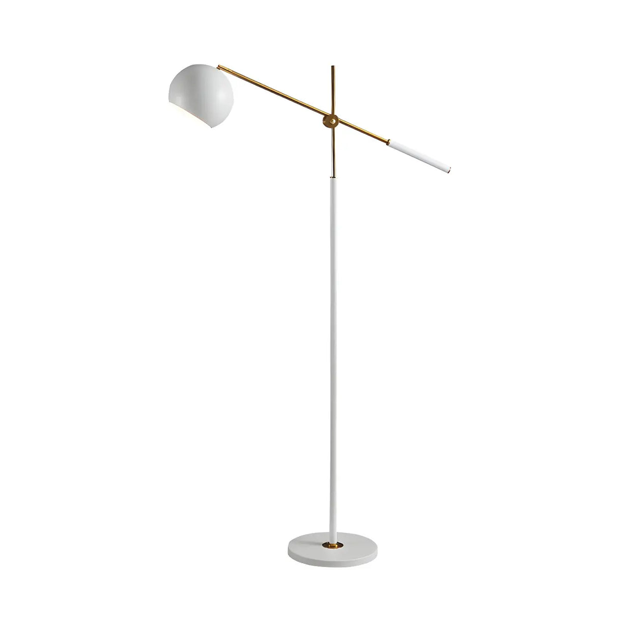 Adjustable Arm Modern Yellow Globe Metal Floor Lamp Image - 7