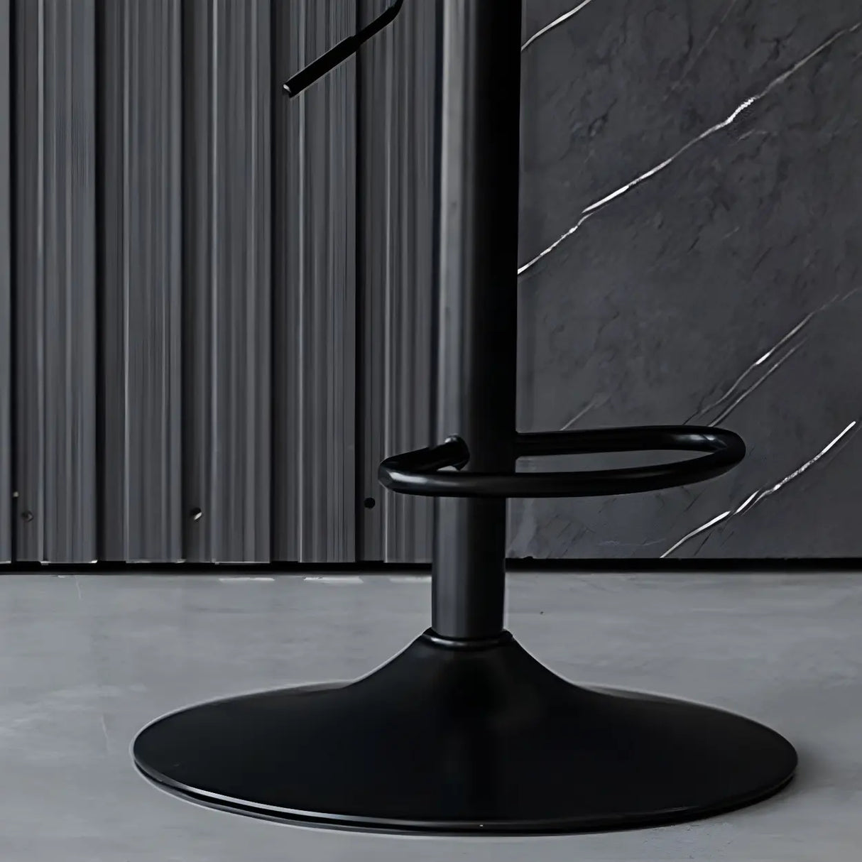 Adjustable Armless Bucket Leather Swivel Bar Stool Image - 11