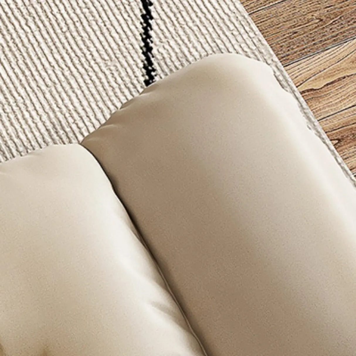 Adjustable Armrest Height Beige Cotton Linen Sleeper Image - 14