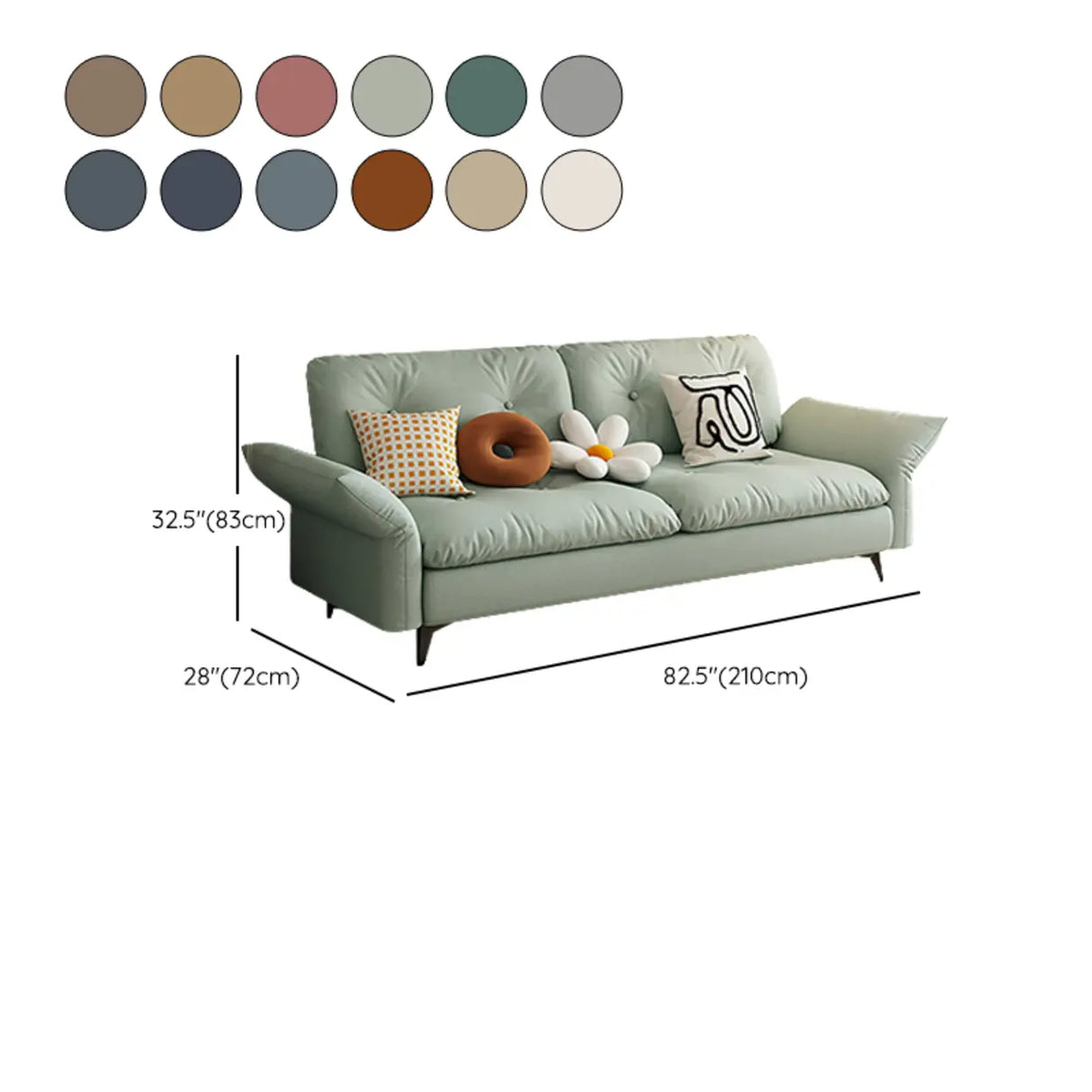 Adjustable Armrest Height Beige Cotton Linen Sleeper