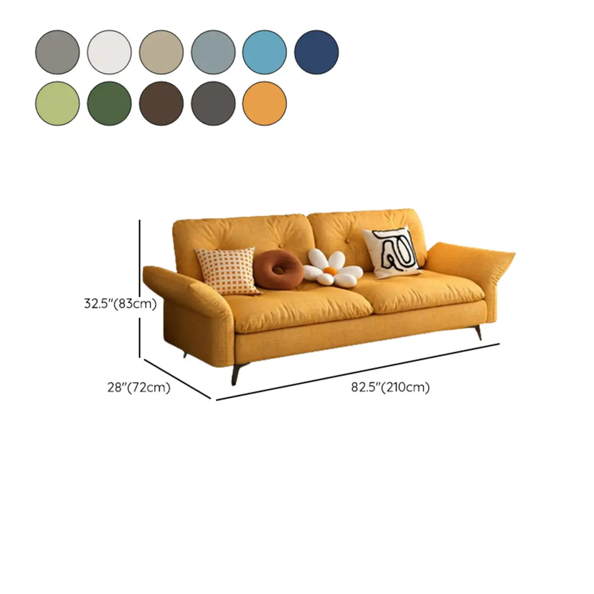 Adjustable Armrest Height Beige Cotton Linen Sleeper Image - 33