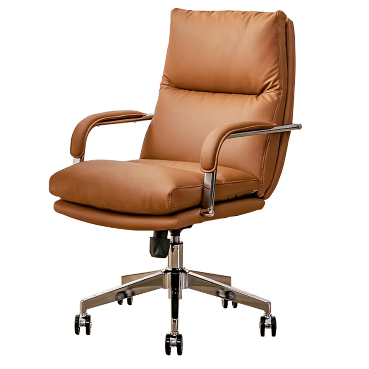 Adjustable Arms Swivel Ergonomic Leather Office Chair Image - 10