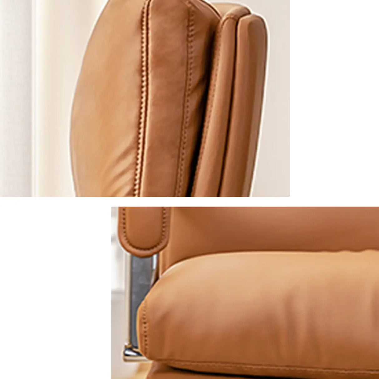 Adjustable Arms Swivel Ergonomic Leather Office Chair Image - 14