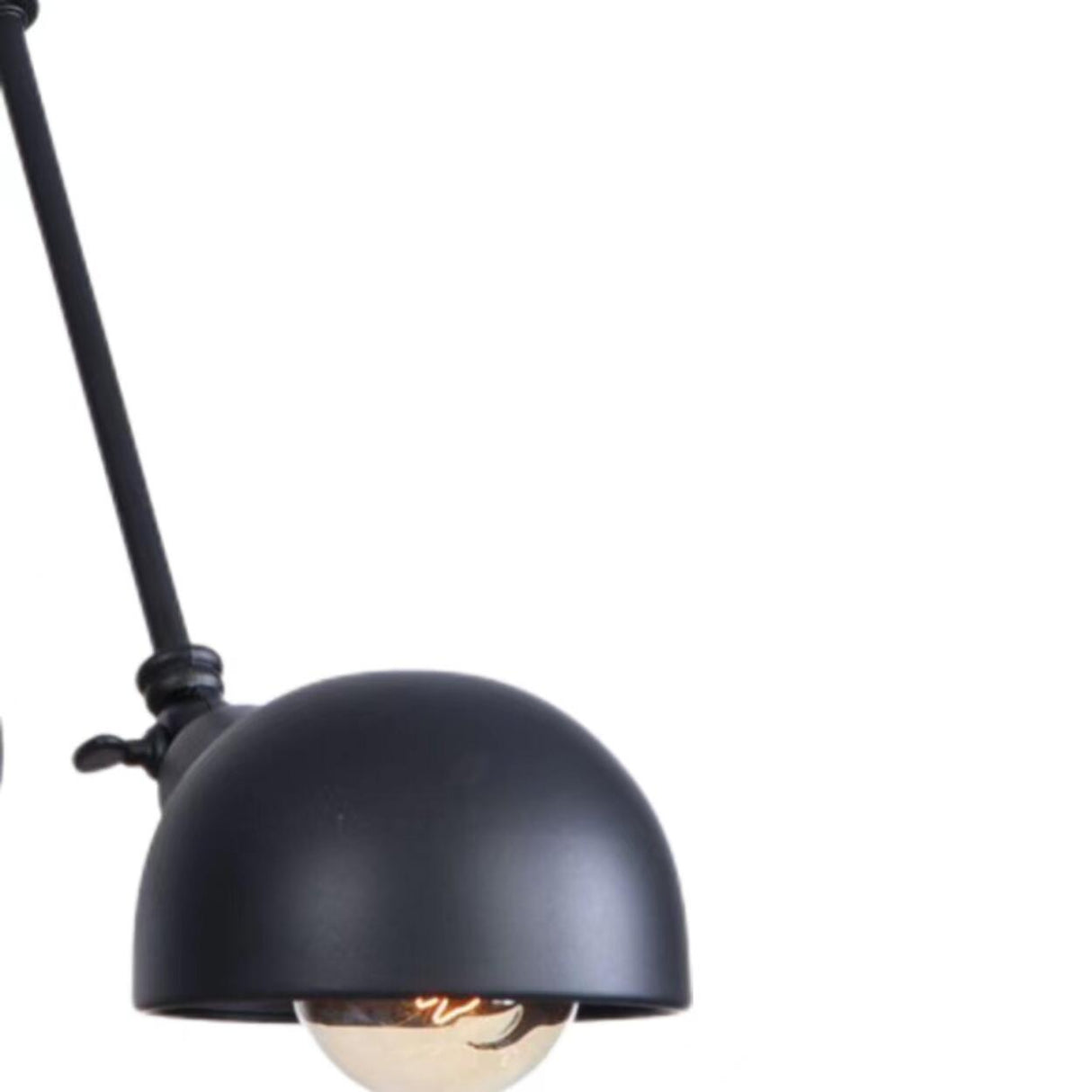 Adjustable Black Metal Swing Arm Wall Sconce Image - 9