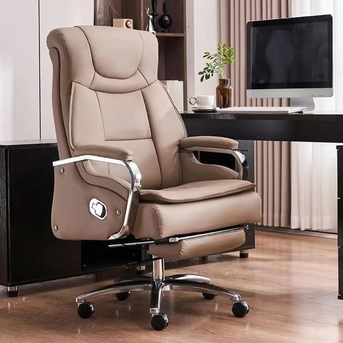 Adjustable Comfort Executive Office Chair with Armrests Image - 1