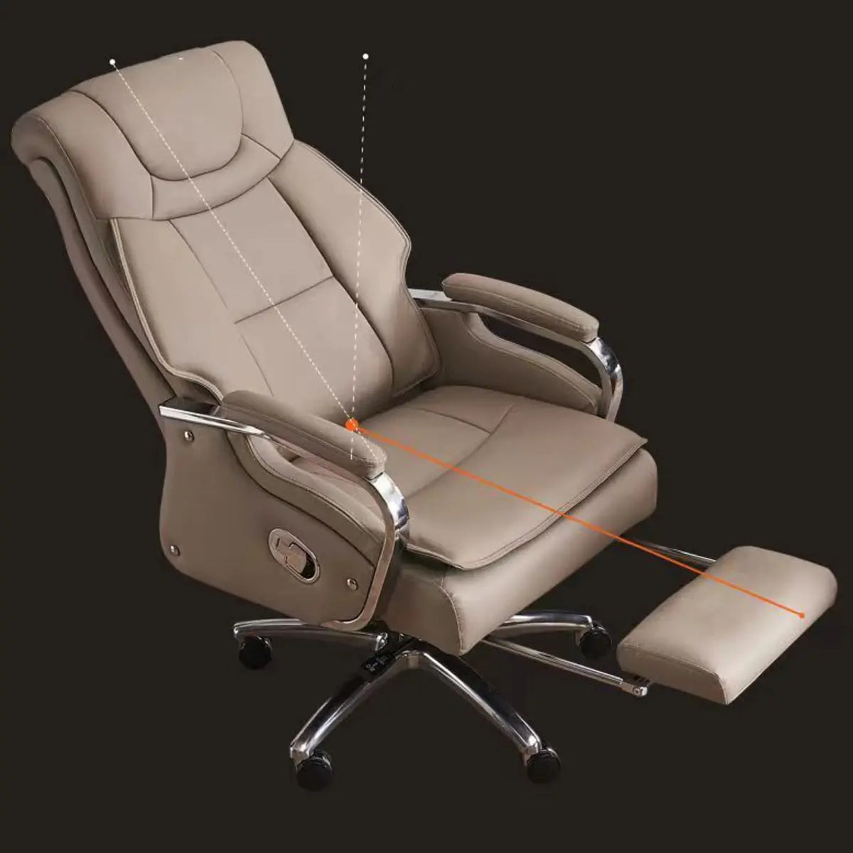 Adjustable Comfort Executive Office Chair with Armrests Image - 11